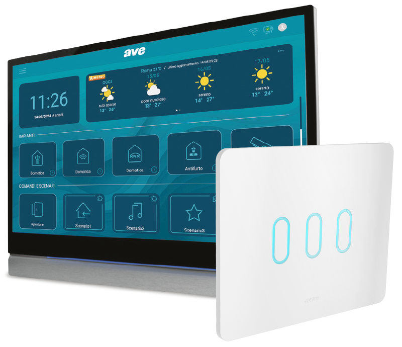 Touch screen domotico residenziale